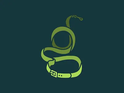 Dog lead logo illustration in shape of serif lowercase g branding design graphic design illustration logo vector