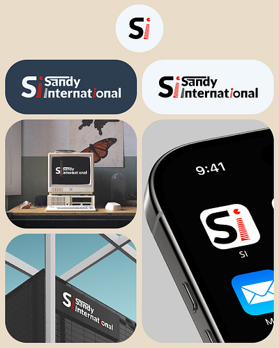 Sandy International: Logo & Branding branding colorpalette digitalassets educationaldesign graphicdesign italianculture logodesign printdesign smallbusiness typography