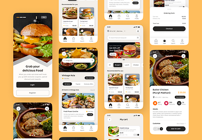 Food app Minimal design 2025 app design app delivery app food app modern design ui ux