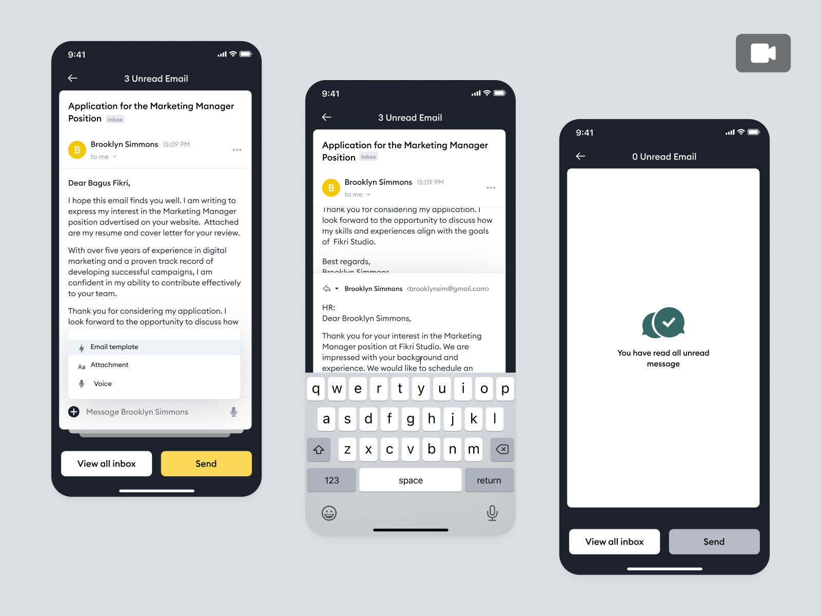 Tiimi – HR Response to Candidate's Job Application Email animation candidate company dashboard employee hiring hr hrd hrm human resources job job application mobile design mobile ui product design recruitment saas saas design ui ux