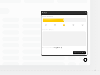 Feedback Modal clean component dashboard dashboard saas data emoji feedback form form design form ui modal mood popup rating saas ui ux web web design white