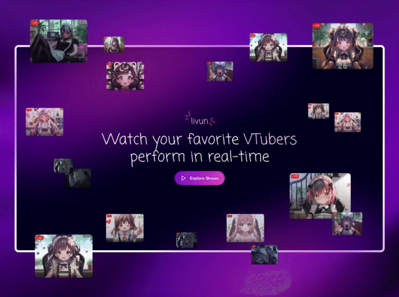 🎮 VTuber Live Show Landing Page design landing page ui vtubers web web design