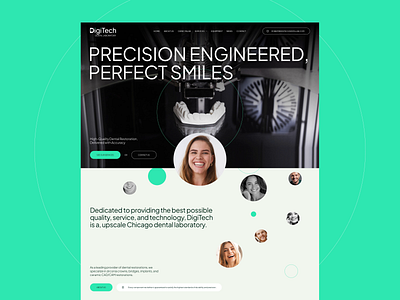 DigiTech Dental Laboratory v2 dental dentist design figma portfolio product ui ux webdesign