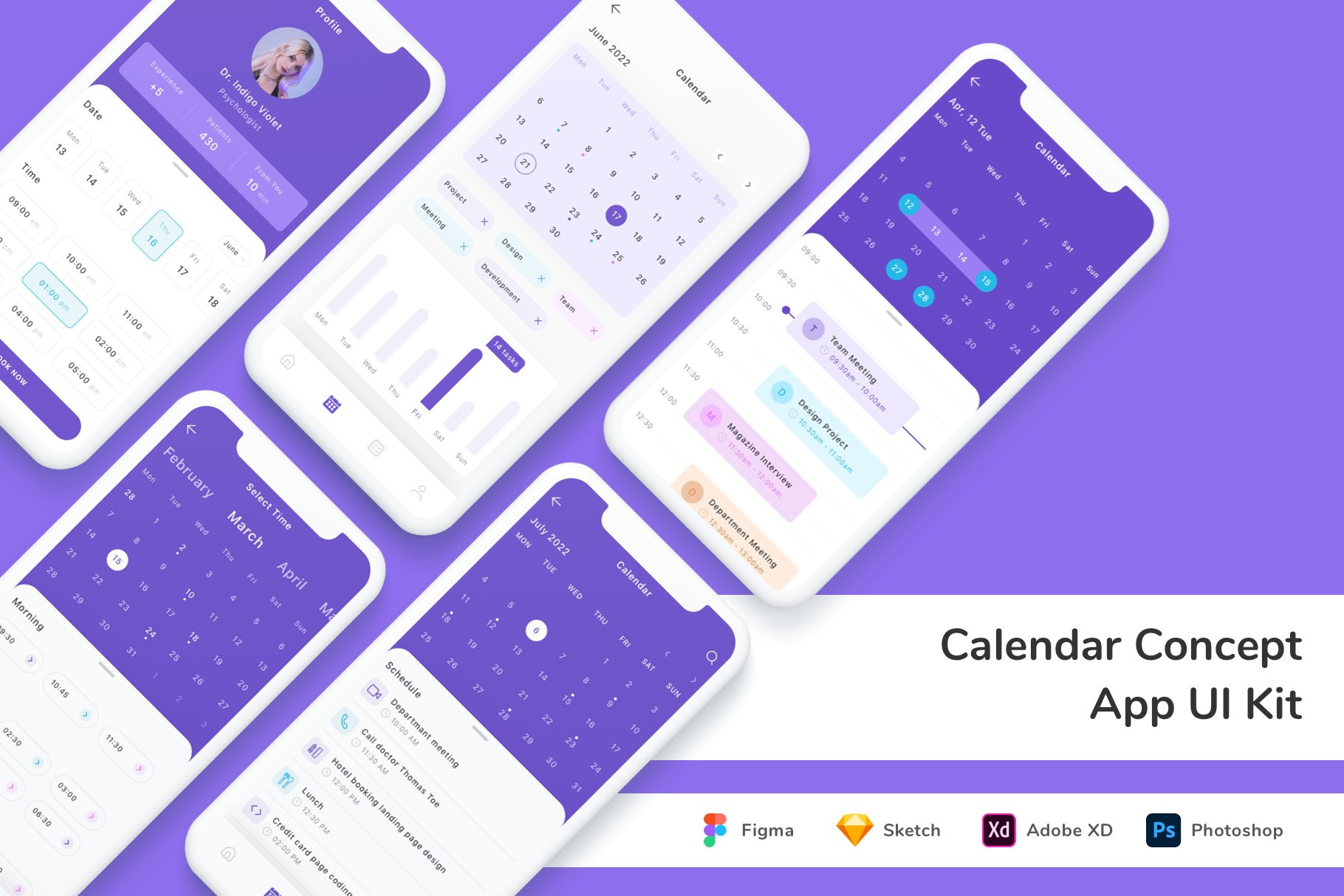 Calendar Concept App UI Kit by Betush on Dribbble