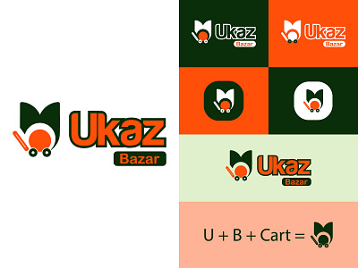 Organic shop logo design bazar logo branding design graphic design illustration letter b letter u logo logo design logos marketing organic logo organic shop logo organic shop logo design