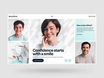 Dental Clinic – Dentist Website Template for WordPress bento bento grid clean clinic dental dental website dentist grid health layout medical slider smile teeth