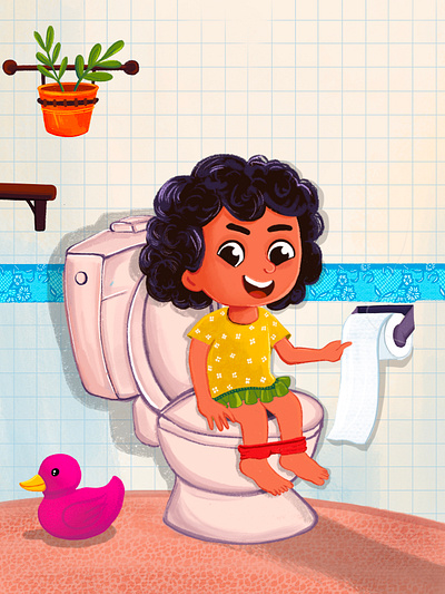 Potty training illustration for children's book best design cartoon illustration illustraion illustration illustration art illustrator