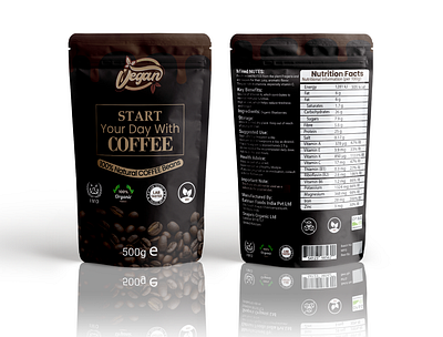 Coffee beans pouch design branding coffeebag design design label design organic product design packaging design pouch design standup pouch design supplement label design