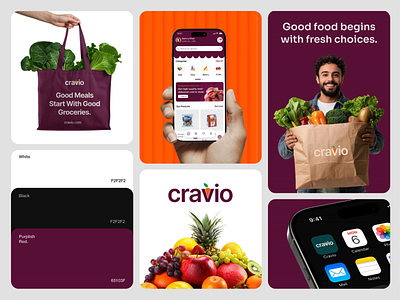 Cravio - Food Grocery Website Branding Case Study branding brandings design food grocery logo ui uiux website website design