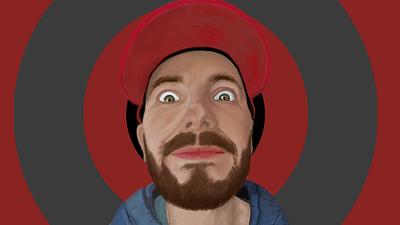 Self-portrait art artist beard colors colours digital digital painting eyes face illustration lighting self portrait selfie shade