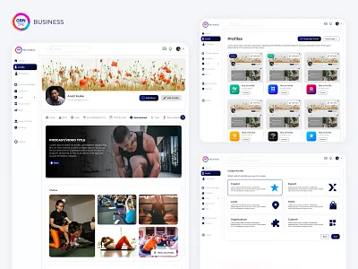 Multi-Profile Business Dashboard UI! app design branding design graphic design illustration ios app development logo mobile app motion graphics ui ui ux design vector