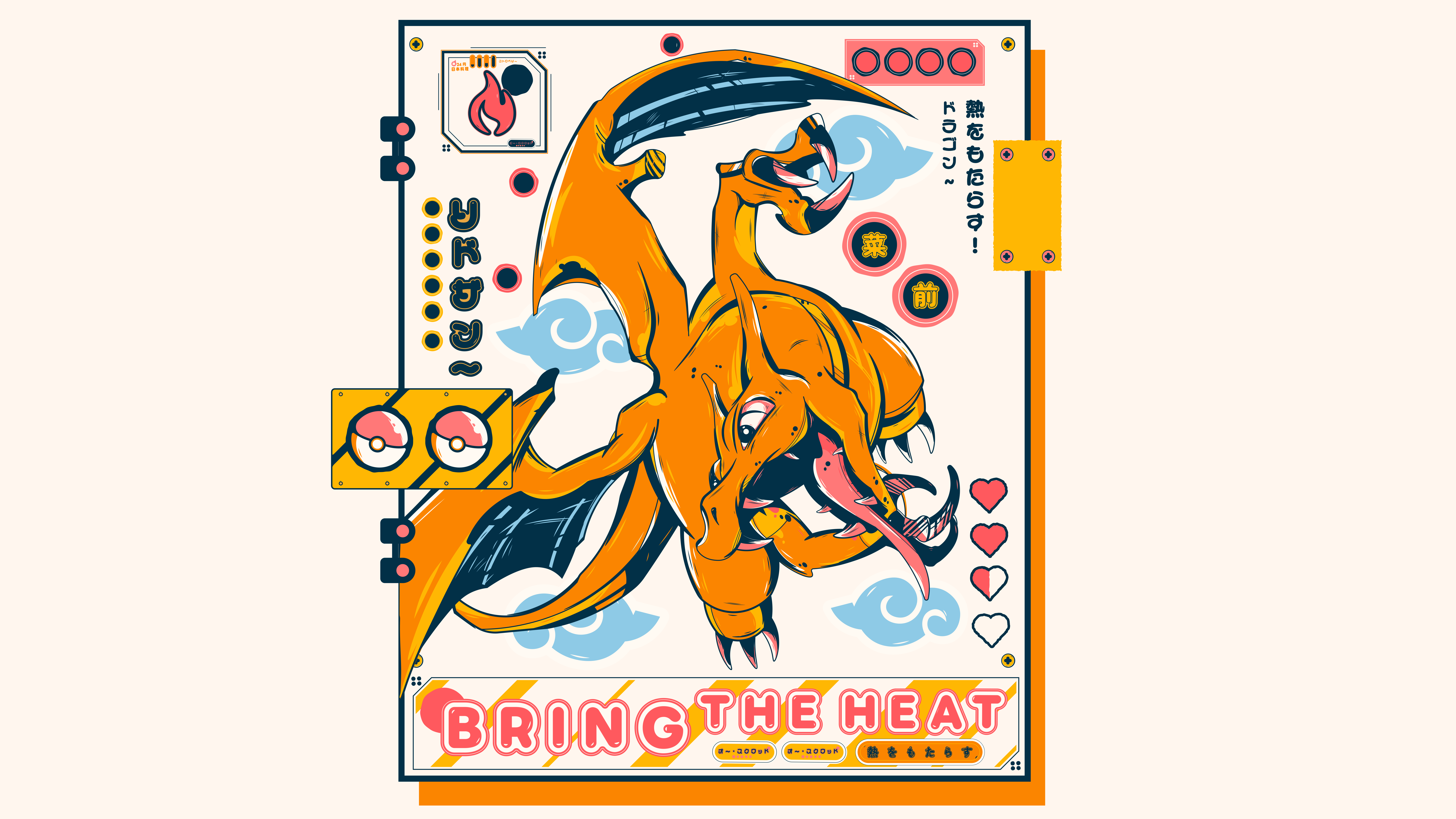 Retro pokemon card Charizard  by darts lines on Dribbble