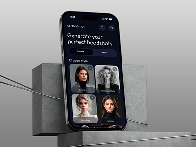 AI Headshot Generator | Mobile App app design graphic design mobile ui ux