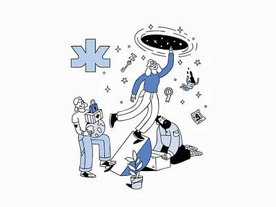 Happy people do great work! celebration characterdesign design digitalart employerbrand feedbackculture flatillustration handdrawn illustration illustrator lineart minimalillustration positivity remotework teamwork