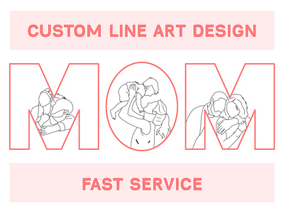 Are you looking for a line art design for Mother's Day? graphic graphic design illustration line art mothers day one line art vector
