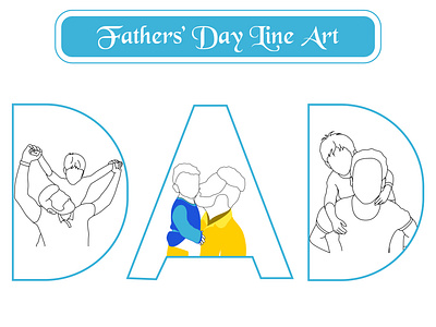 Father's Day Custom Line art custom make design drawing graphic graphic design illustration line art line design logo one line art vector