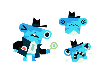 Shark agent detective doodle illustration shark