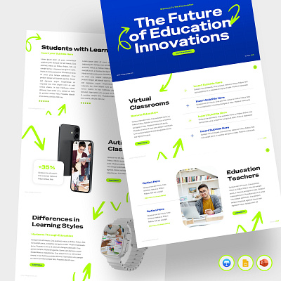 Education Pitch Deck Presentation book branding business creative design education graphic design learning powerpoint presentation research school slide student study teacher template