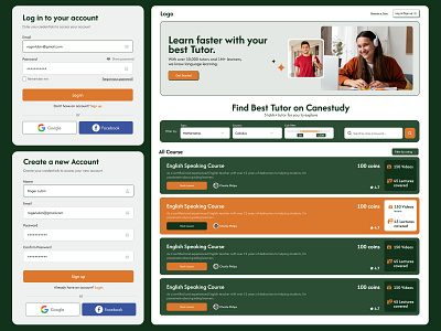 Course Website Design branding design graphic design illustration typography ui ux