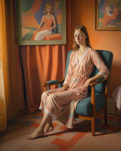 The Morning Light's Confession digital art graphic design illustration portrait