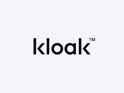 Kloak Logo Wordmark bold brand brand design brand identity branding clean clever icon logo logo design logo wordmark logotype minimal modern simple sophisticated symbol visual identity wordmark