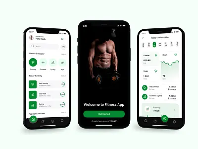 Track Your Fitness Like a Pro app design branding design graphic design illustration ios app development logo mobile app ui vector
