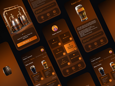 Beer app | Concept ai beer concept figma graphic design illustration logo mobile ui ux