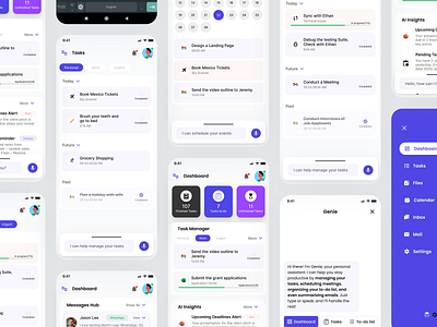 🎯 AI Productivity App UI ai app design ai chatbot design calendar design figma mobile app design productivity app tasks design to do list design ui ux design