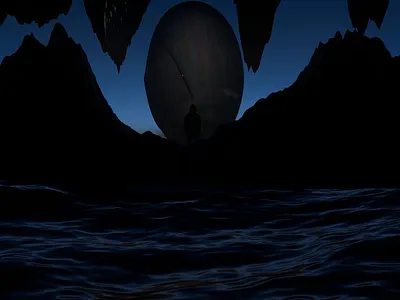 Revealing the Truth // Fantasy 3D Scene 3d 3d animation animation blender concept environment fantastical scene fantasy landscape magic motion graphics neon ocean particles pearl sci fi sea sun water website banner