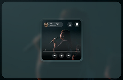 Music Widget branding design figma landing page ui