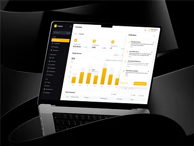 Barbershop Management Dashboard analytics dashboard barber barbershop barbershop crm booking calendar crm dark theme dashboard dashboard design dashboard ui graphic design ios management saas saas design sales analytics ui web app web app design