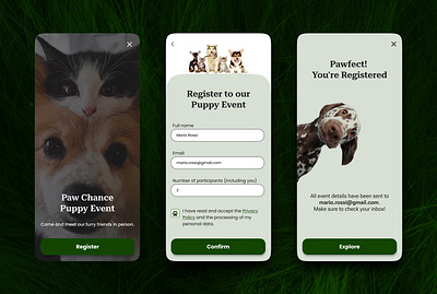DailyUI#001 : sign up dailyui dailyui001 mobileui petadoption signupflow ui uxdesign
