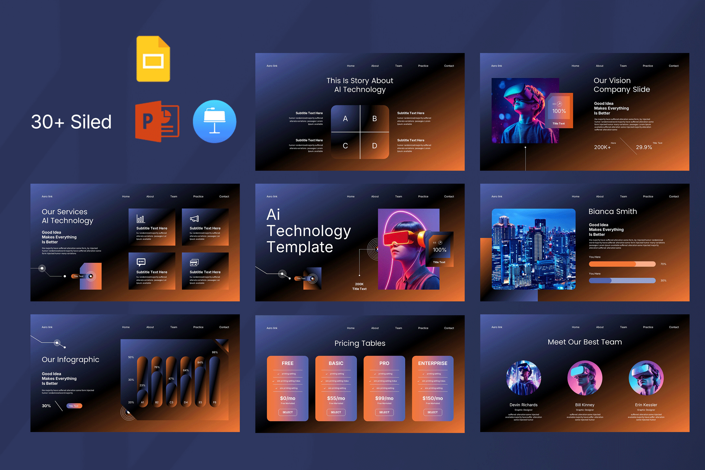 Ai Technology Template ai animation branding business deck design graphic design illustration logo motion graphics pitch presentation technology template ui