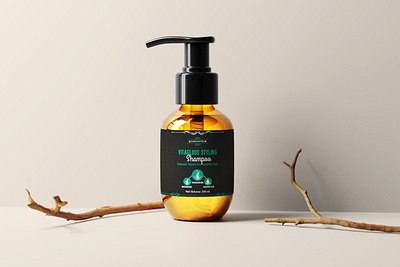 Shampoo Pump Bottle Label Design bottle branding business business identity cosmetic gel graphic design hygiene label label design lotion marketing moisturizer oil packaging plastic pump shampoo soap spray