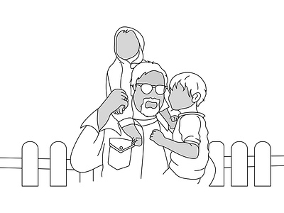 Line Art Design | Minimalist Illustration art design drawing family photo graphic graphic design illustration line art line drawing minimalist vector