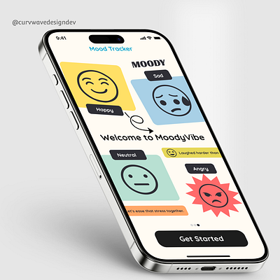 Mood Tracker App app appdesign design figma figmadesign mobile app ui uidesign uidesigner userexperience userinterface