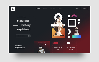Website design for a Museum ! app branding design design studio designer figma hobby home landing page logo mobileapp mobileui museum saas studio ui uidesign uiux website work