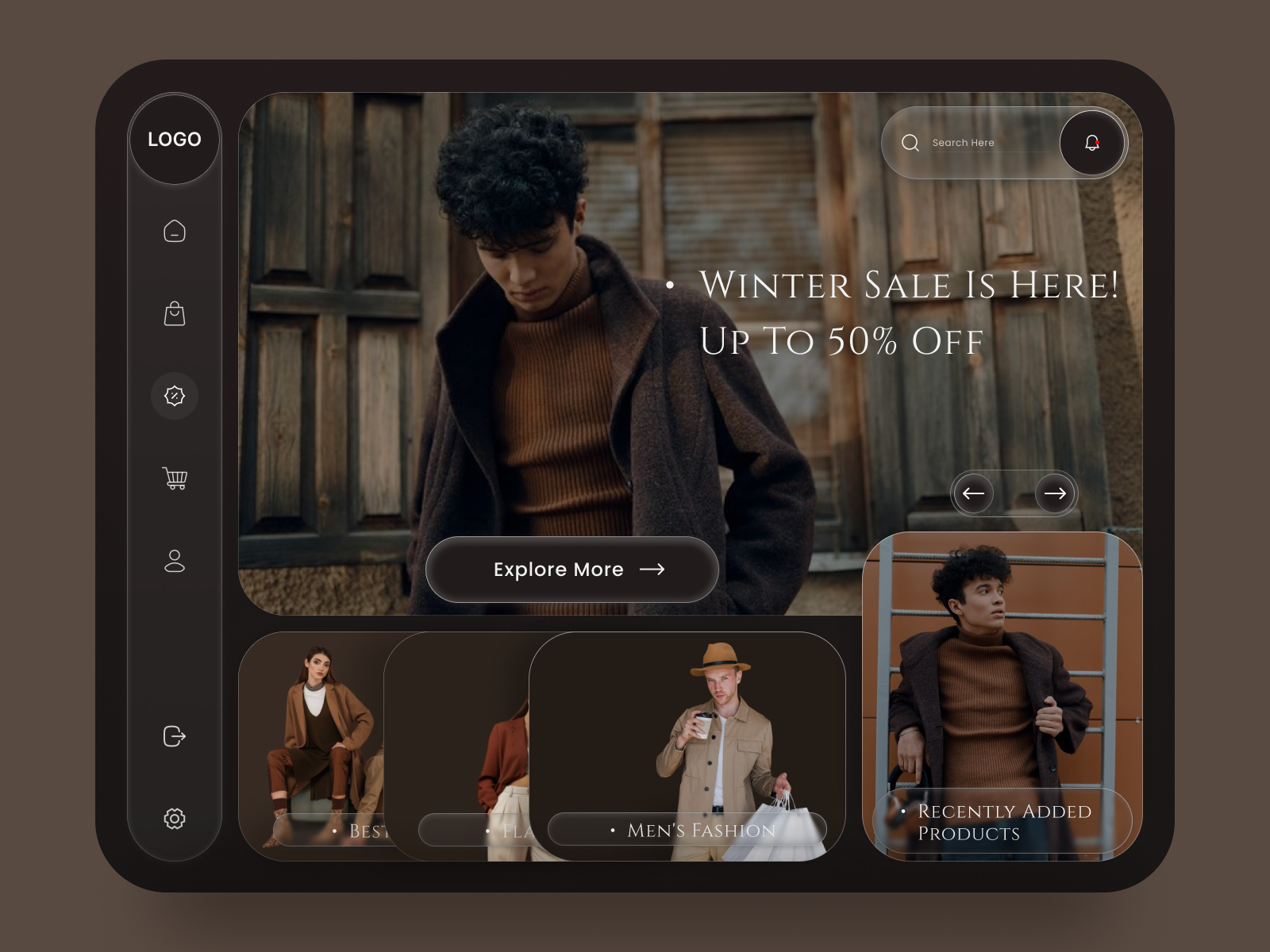E-commerce Landing Page darkmodeui darktheme designinspo dribbbledesign ecommercedesign fashionui interactiondesign landingpagedesign minimaldesign mobilefirstdesign modernui productdesign uidesign uiux userexperience userinterface uxdesign uxinspiration visualdesign webappdesign