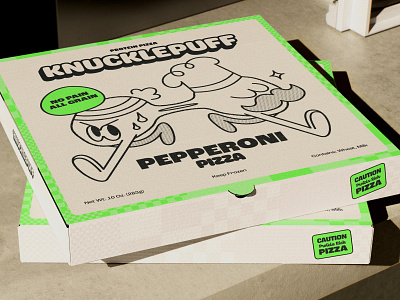 Knucklepuff Pizza branding characters design food gym identity illustration logo mascots pizza protein