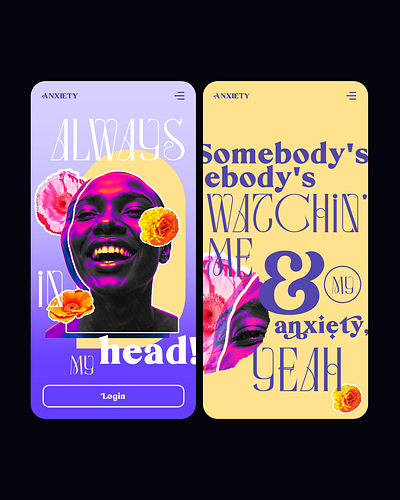 Anxiety app art branding concept design digital graphic design illustration ui