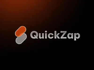 QuickZap — Brand Identity for a Speed-First Toolbox appicon branding designtools liquid glass logo logodesign website