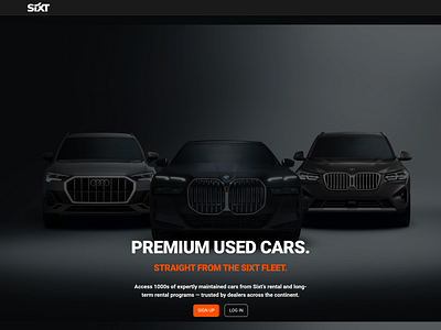 LP for car rental development figma funnel landing page lp one pager sixt web design web development webflow