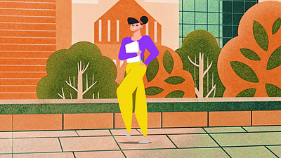 Character animation for a website — flat design illustrations 2d 2d animation animation design illustration motion graphics rigging vector