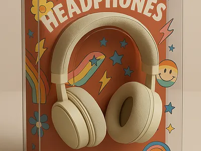 Headphone Packaging Render / Mockup tech packaging concept