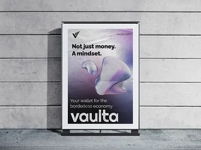 Vaulta Digital Wallet | Concept Poster | Branding | Print Design branding design graphic design poster posterdesign typography