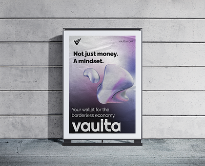 Vaulta Digital Wallet | Concept Poster | Branding | Print Design branding design graphic design poster posterdesign typography