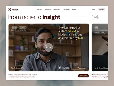 B2B Case Study Page b2b design