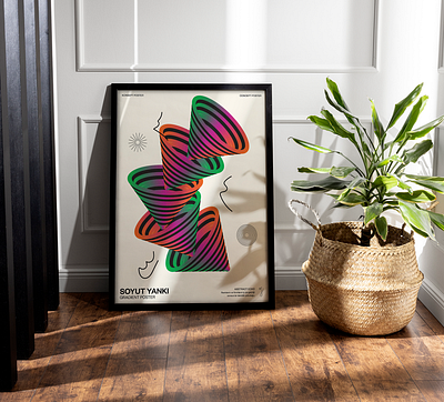 Gradient Poster | Minimalist Design · Abstract Art branding design geometric gradient gradients graphic design minimalism minimalitart poster typography