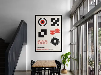 Bauhaus & Geometric Poster | Minimalist Design · Abstract Art artprocess bauhaus branding design flat flatmosaic geometric graphic design minimalisim minimalistart mosaic poster posterdesign typography vectorart