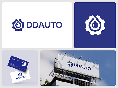 Auto Parts & Oil Service Logo Design | Gear + Oil Drop Concept all mamun shamim app icon app logo auto logo automotive logo best logo blue logo brand identity branding gear logo illustration logo design mechanic logo minimalist logo modern logo oil change logo oil service logo professional logo shamim